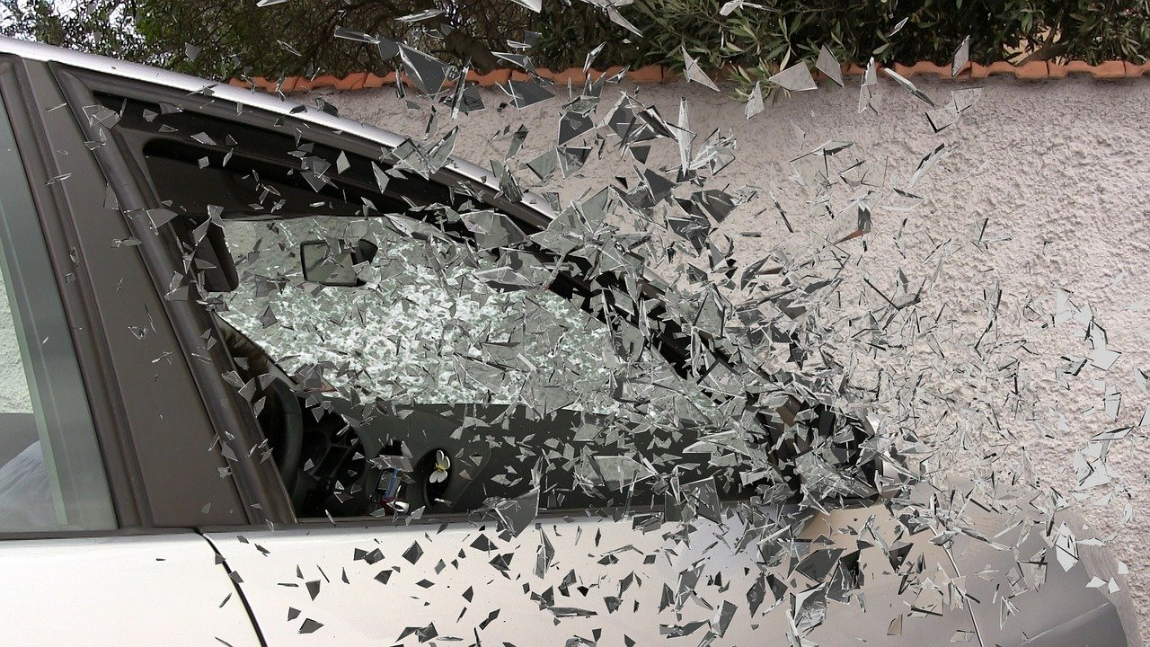 car crash broken glass needing personal injury attorney
